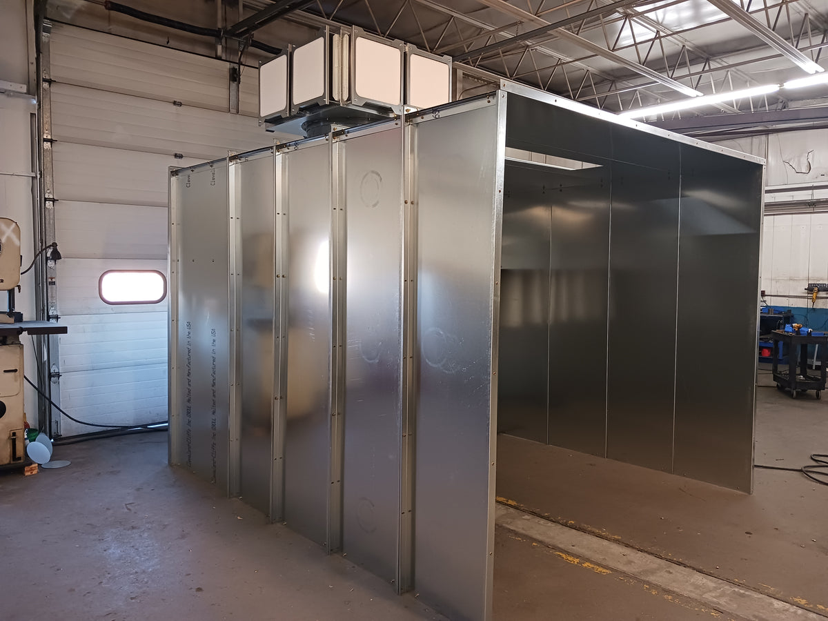 Powdercoat Booth Track 10x8x8 Powder Coat Booth | USA Made | Fab Shop Supply